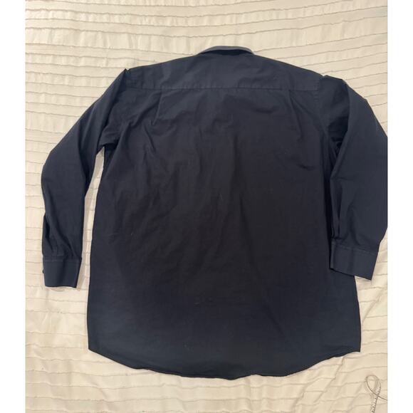 Alain Du Petit Paris Black Button-Down Shirt Men’s XXL 18–18.5 2XL 100% Cotton - Picture 12 of 15